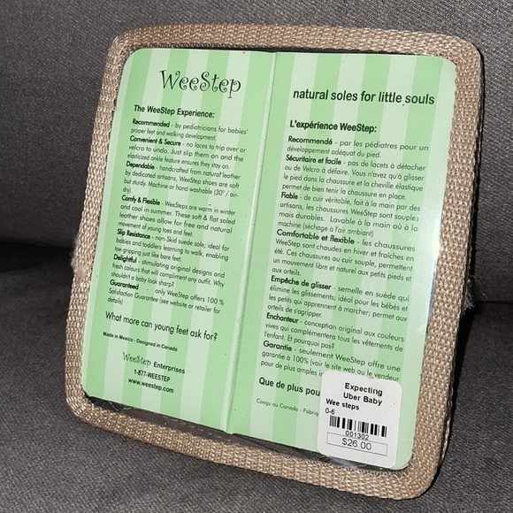 NWT.  Wee Step Natural Soles for little souls.  Size 0-6 months - Picture 2 of 3